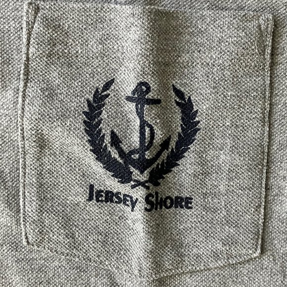 Men's Grey Anvil Collared 'Jersey Shore' Short Sleeve Polo XXL - Picture 2 of 8